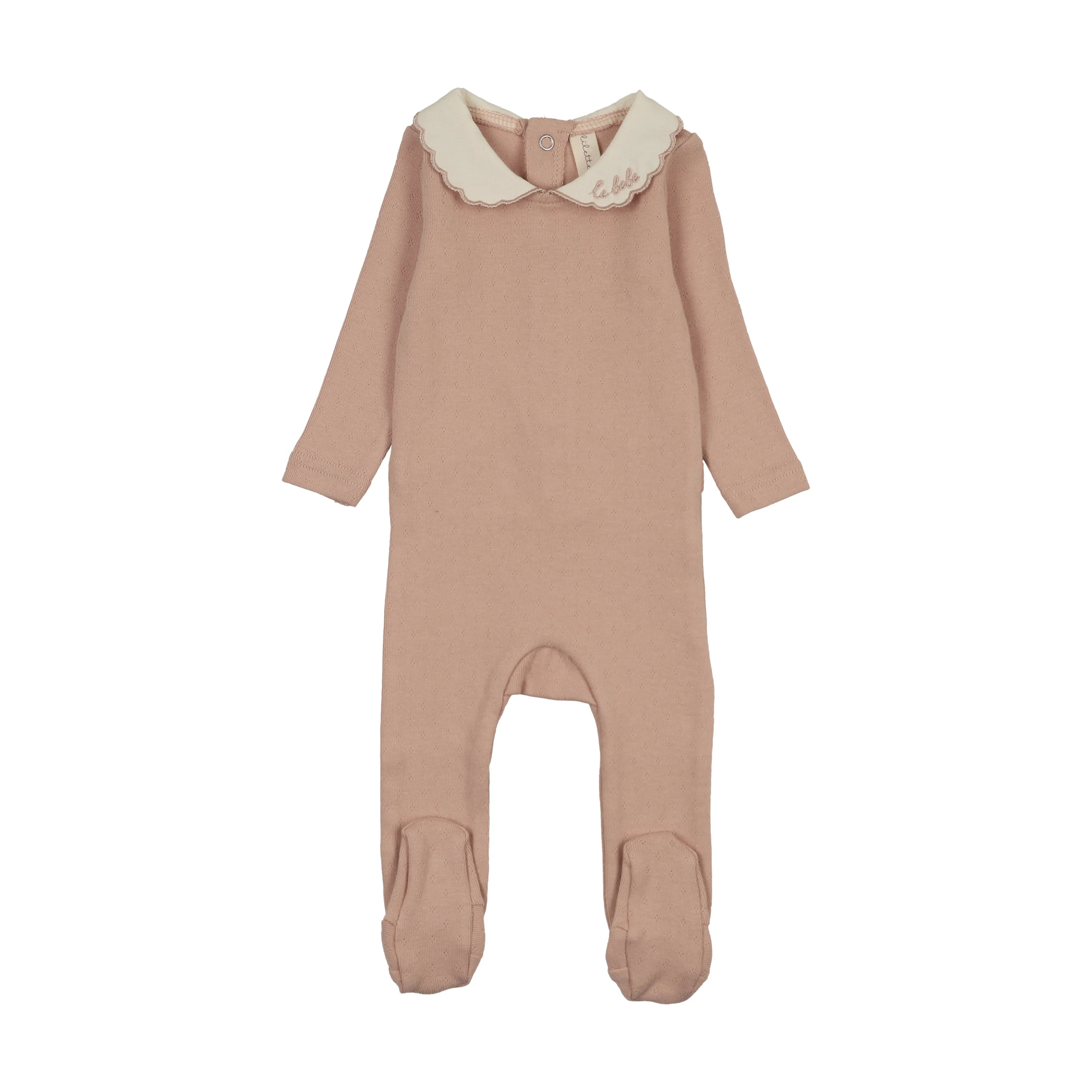 Lilette Le Bebe Pointelle Footie - Dusty Pink