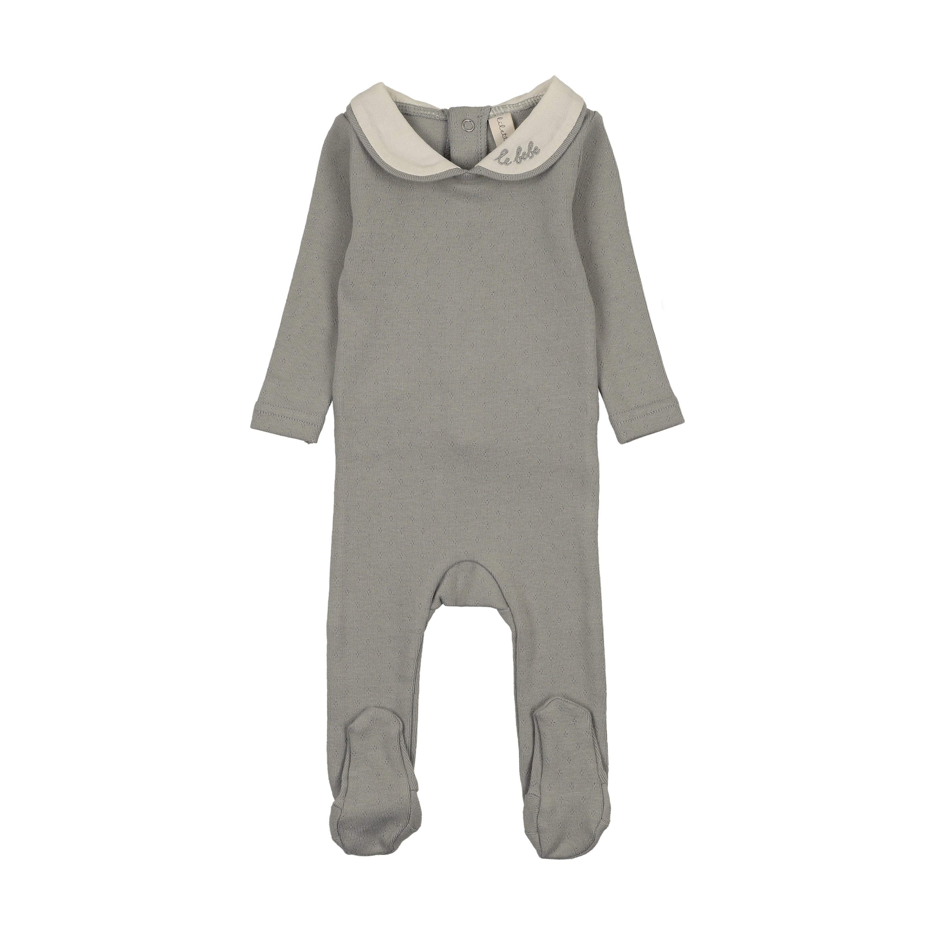Lilette Le Bebe Pointelle Footie - Light Blue