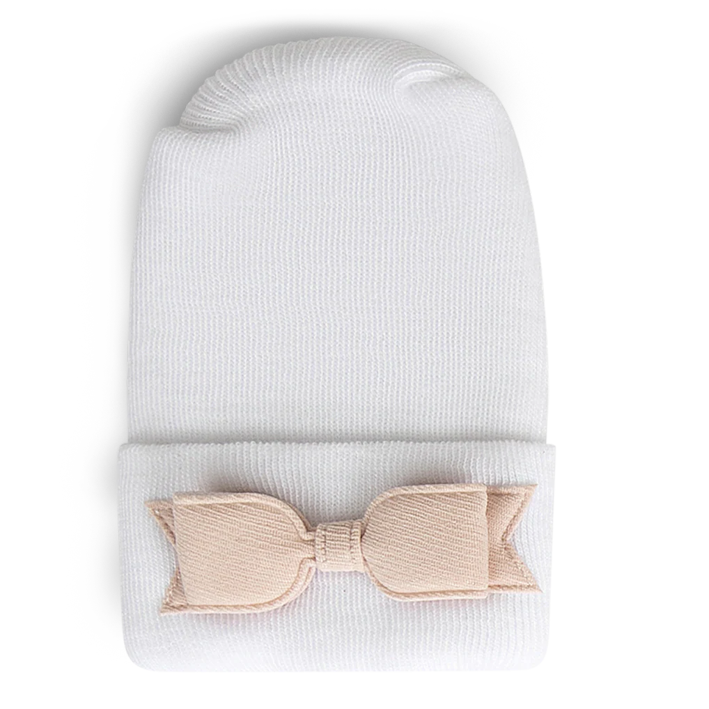 Adora Hospital Hats - Linen Petal Bow