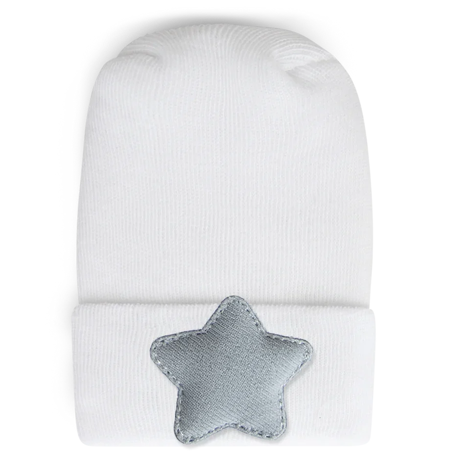 Adora Hospital Hats - Linen Powder Blue Star