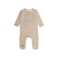 Mon Tresor Little Duckling Footie - Ivory/Pink
