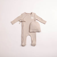 Bee & Dee Little Lamb Footie & Beanie - Coffee