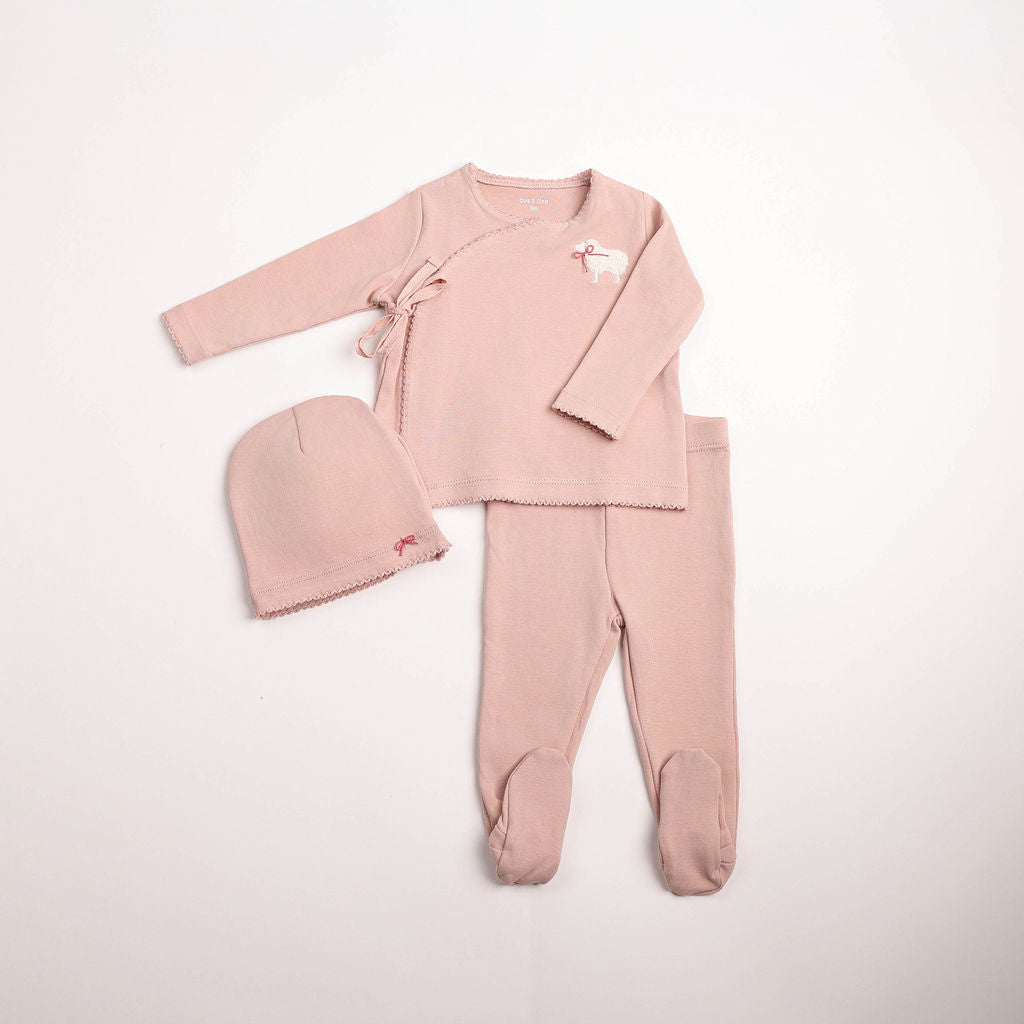 Bee & Dee Little Lamb Top & Pants - Tea Rose
