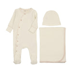 Mema Knits Side Snap Contrast Layette Set SS24