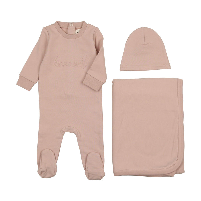 Mema Knits Sweatshirt Logo Layette Set