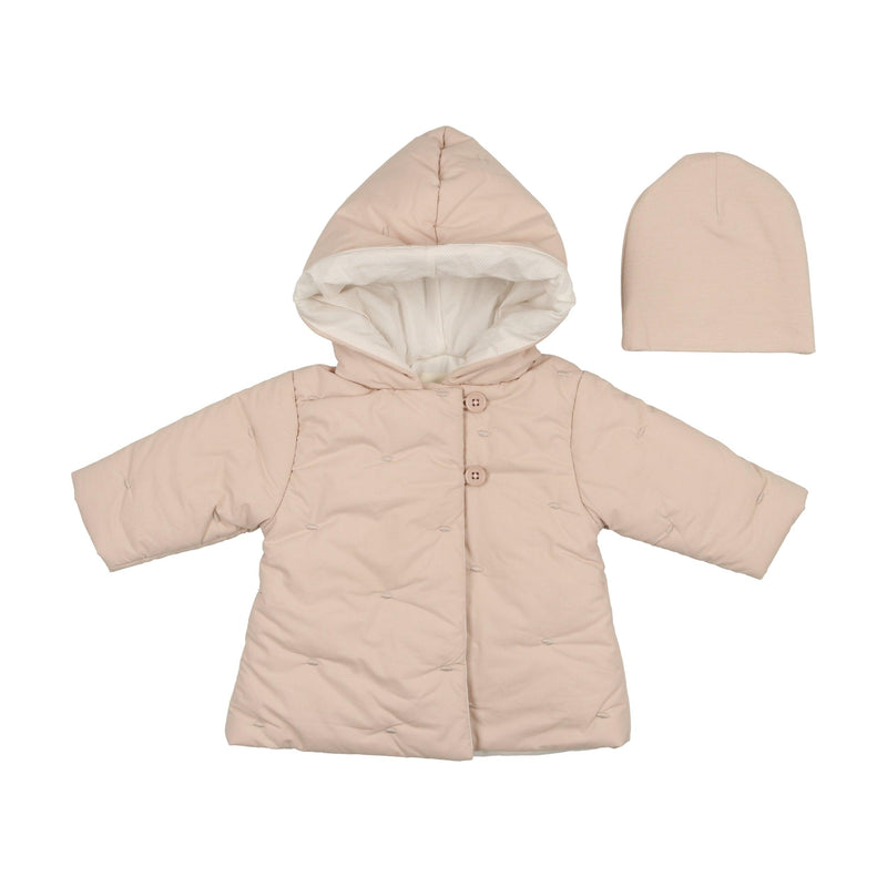 Mema Knits Embroidered Baby Jacket & Beanie