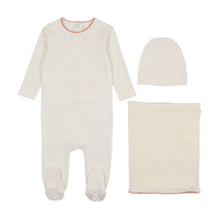 Mema Knits Polka Dot Layette Set