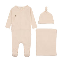 Mema Knits Thin Striped Layette Set