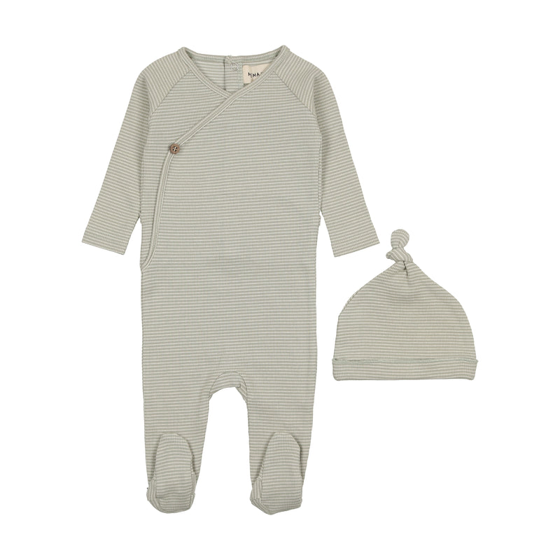 Mema Knits Thin Striped Footie & Beanie