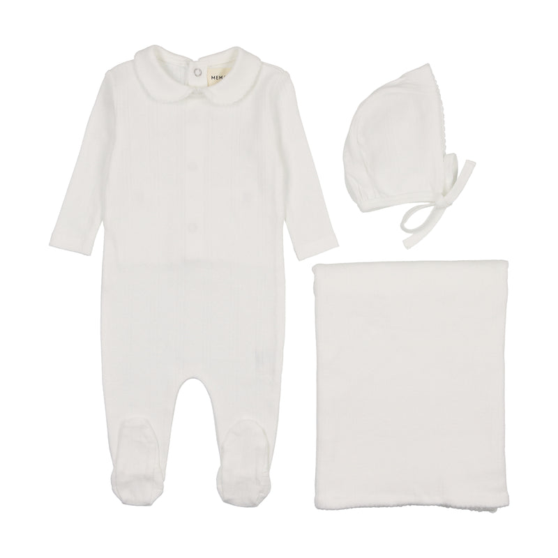 Mema Knits Pointelle Layette Set SS25