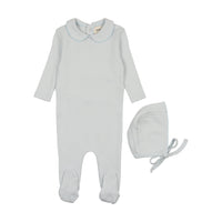 Mema Knits Pointelle Footie & Bonnet SS25