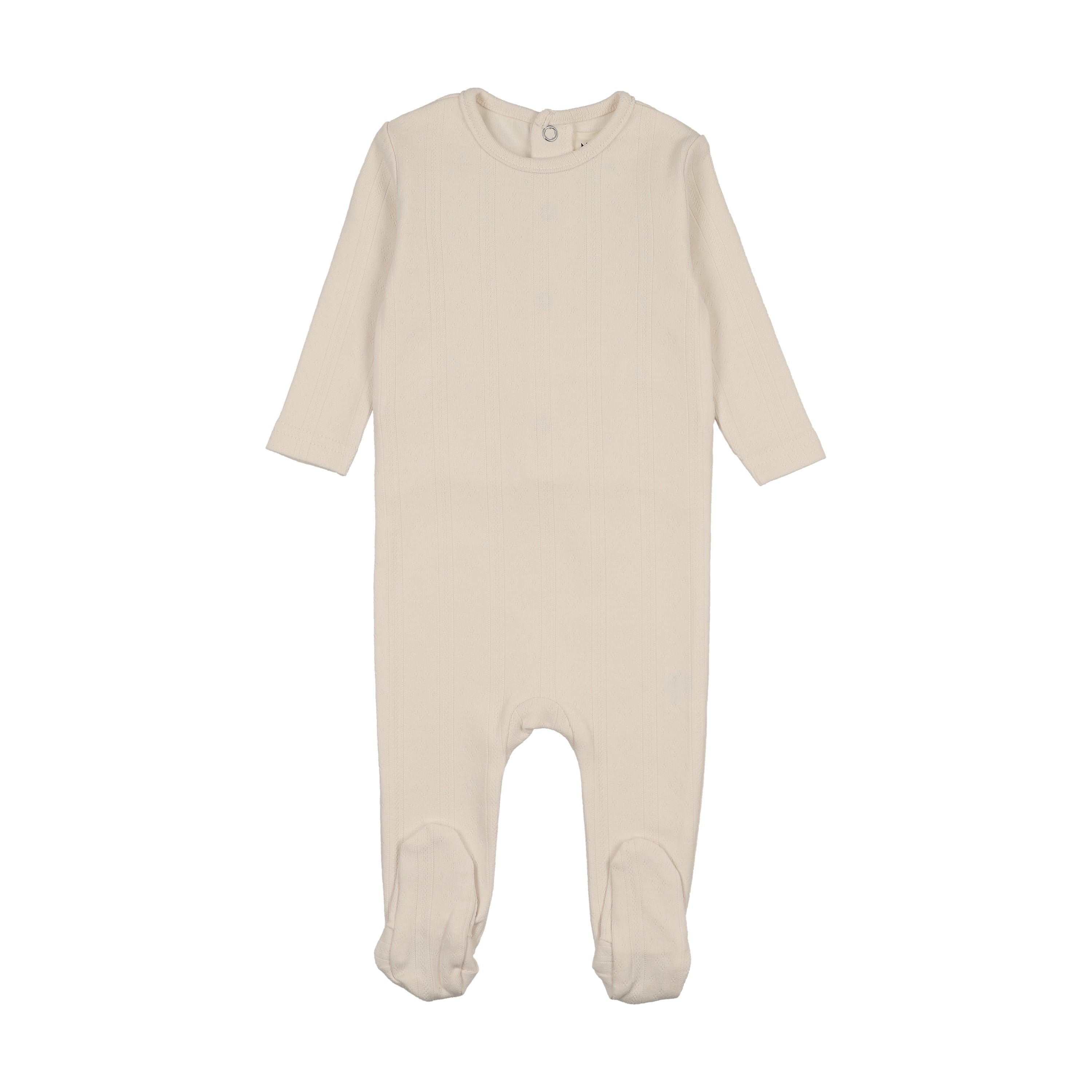Mema Knits Pointelle Base Footie - Ivory