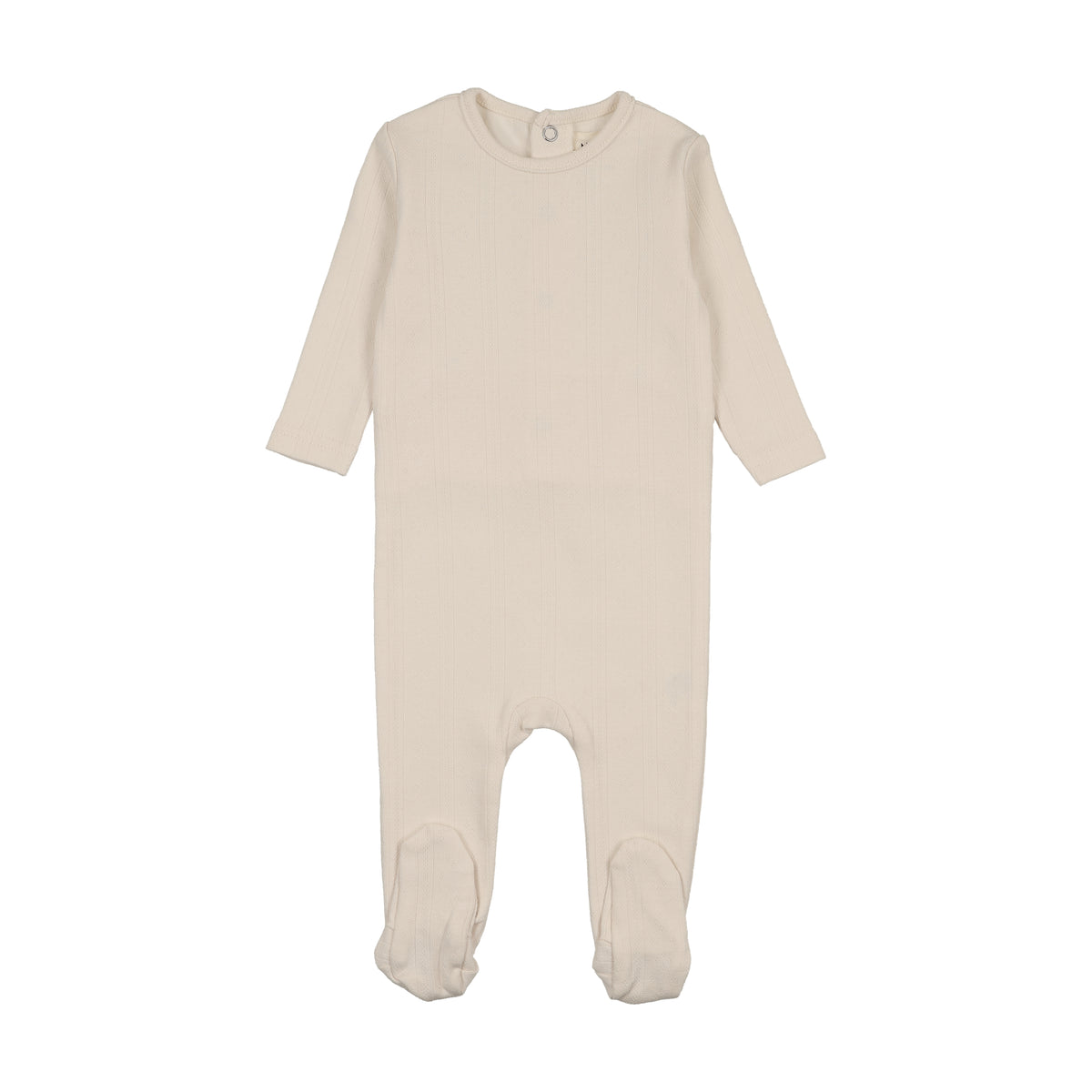 Mema Knits Pointelle Base Footie - Ivory