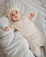 Marmar Wrap Pointelle Bow Footie & Hat