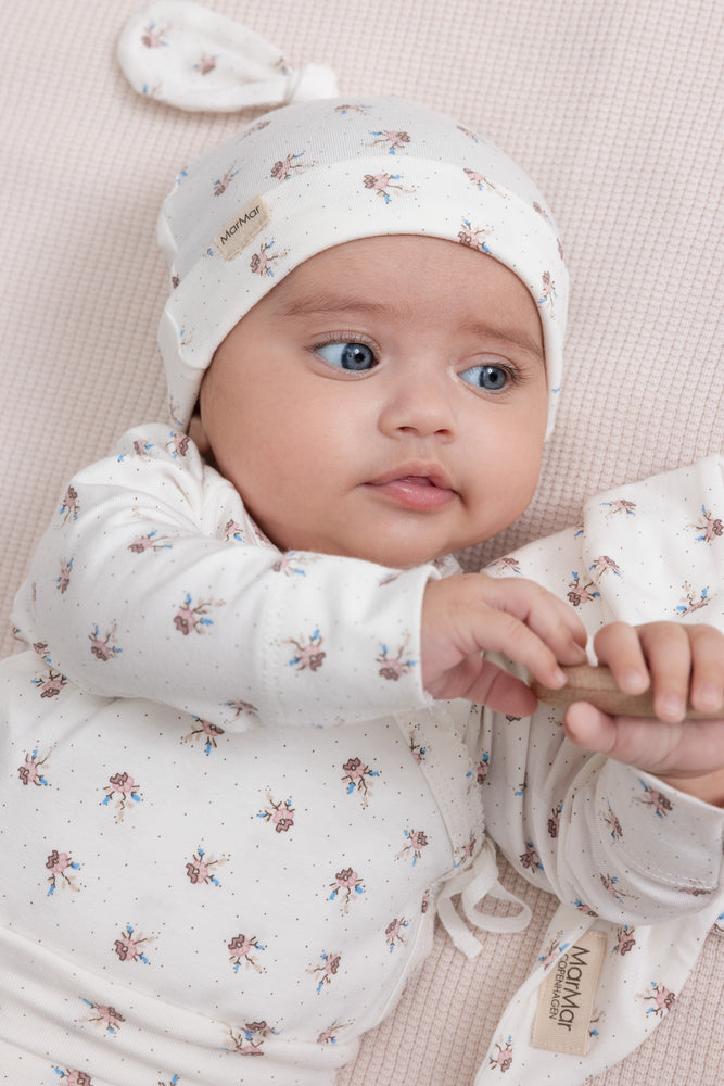 Marmar Printed Rubette Footie & Beanie-Little Sakura