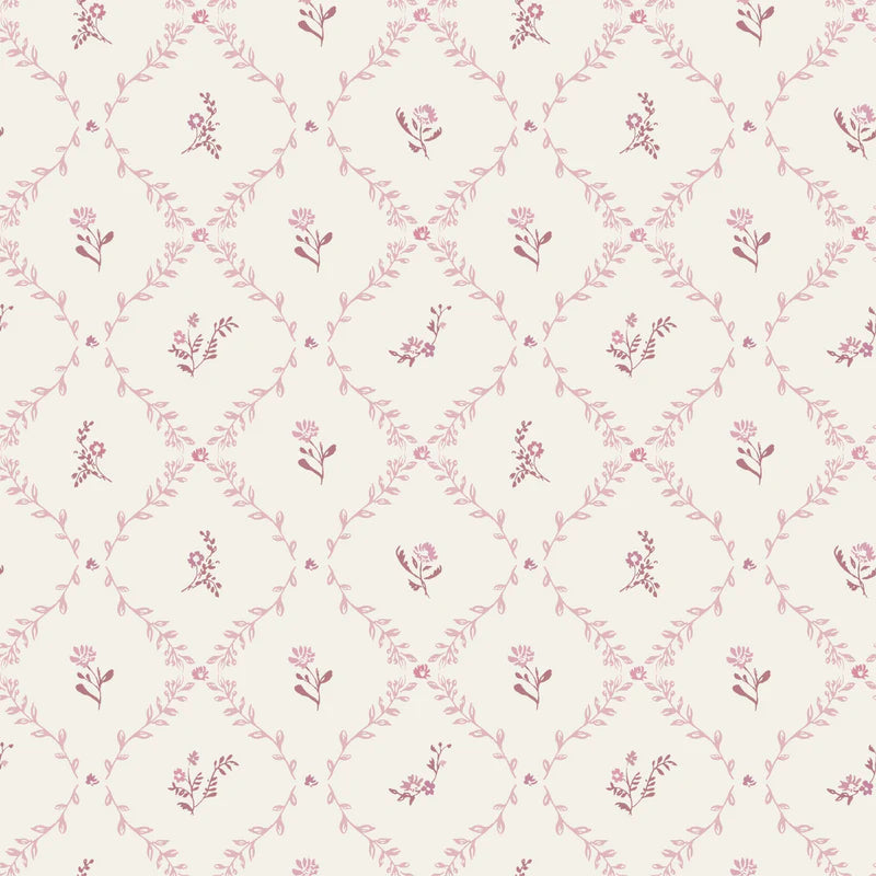 Little Threads Mauve Lattice Muslin Swaddle