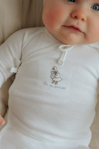 Mema Knits Duck Artwork Footie & Bonnet