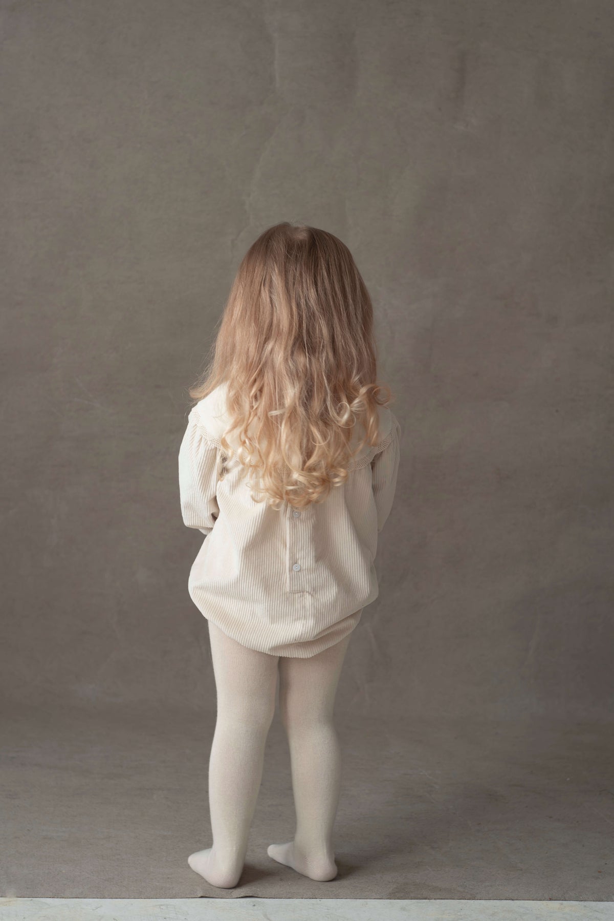 Popelin Embroidered Yoke Romper - Cream