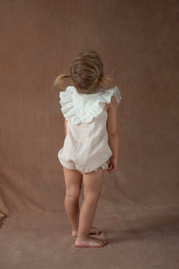 Popelin V Ruffled Romper