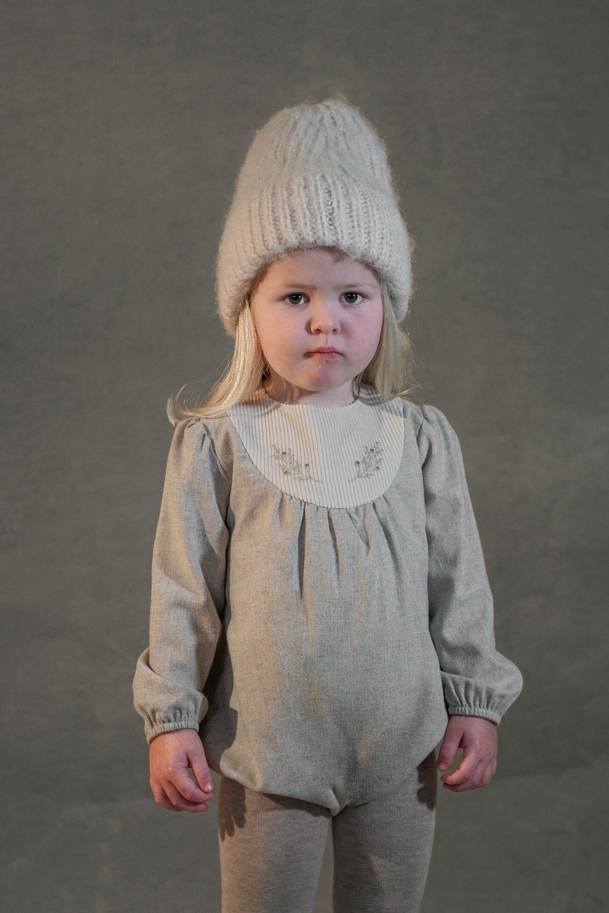 Popelin Embroidered Yoke Romper