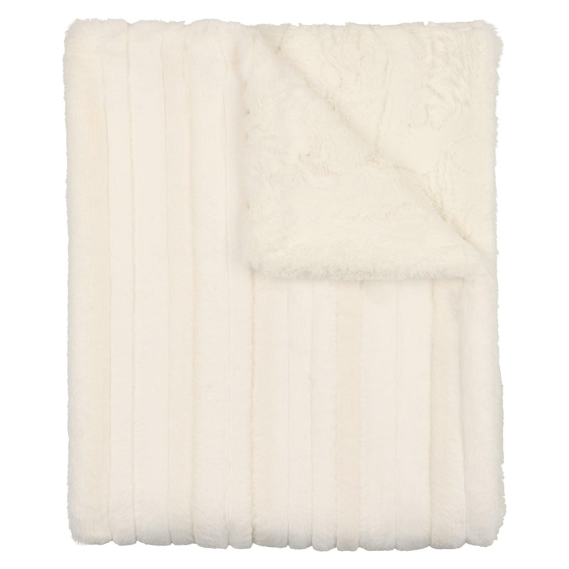 Peluche Lux Fur Cream Paneled blanket