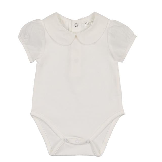Peluche Cream Onesie With Puff Short Sleeve