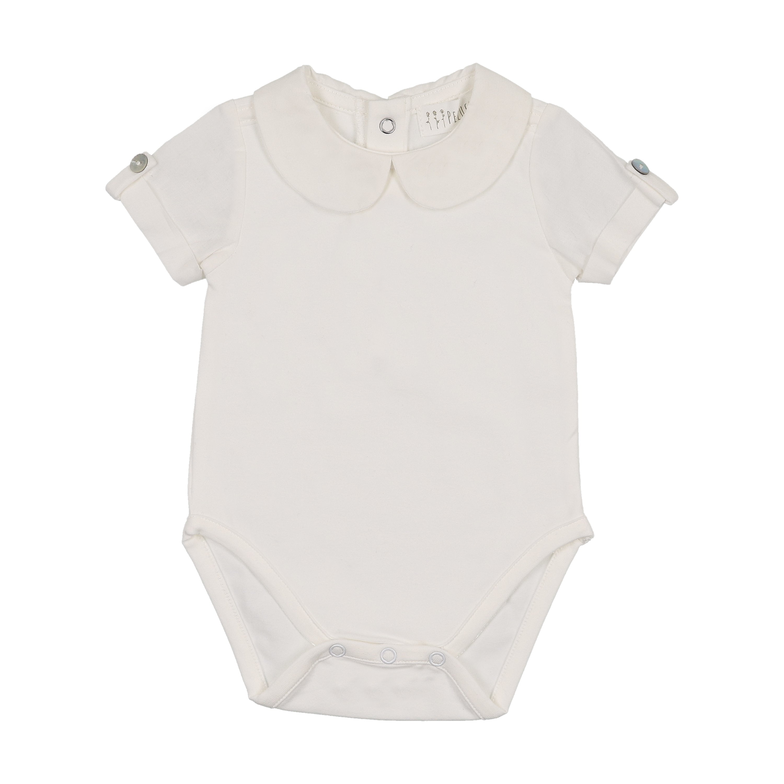 Peluche Cream Onesie With Short Rollover Sleeve