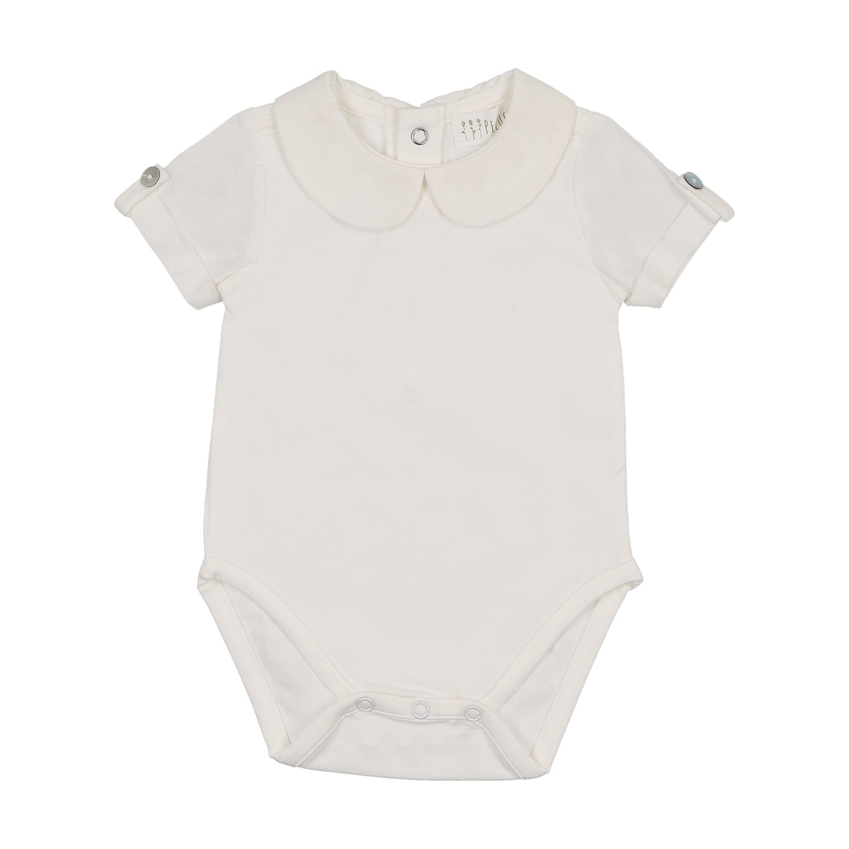 Peluche Cream Onesie With Short Rollover Sleeve