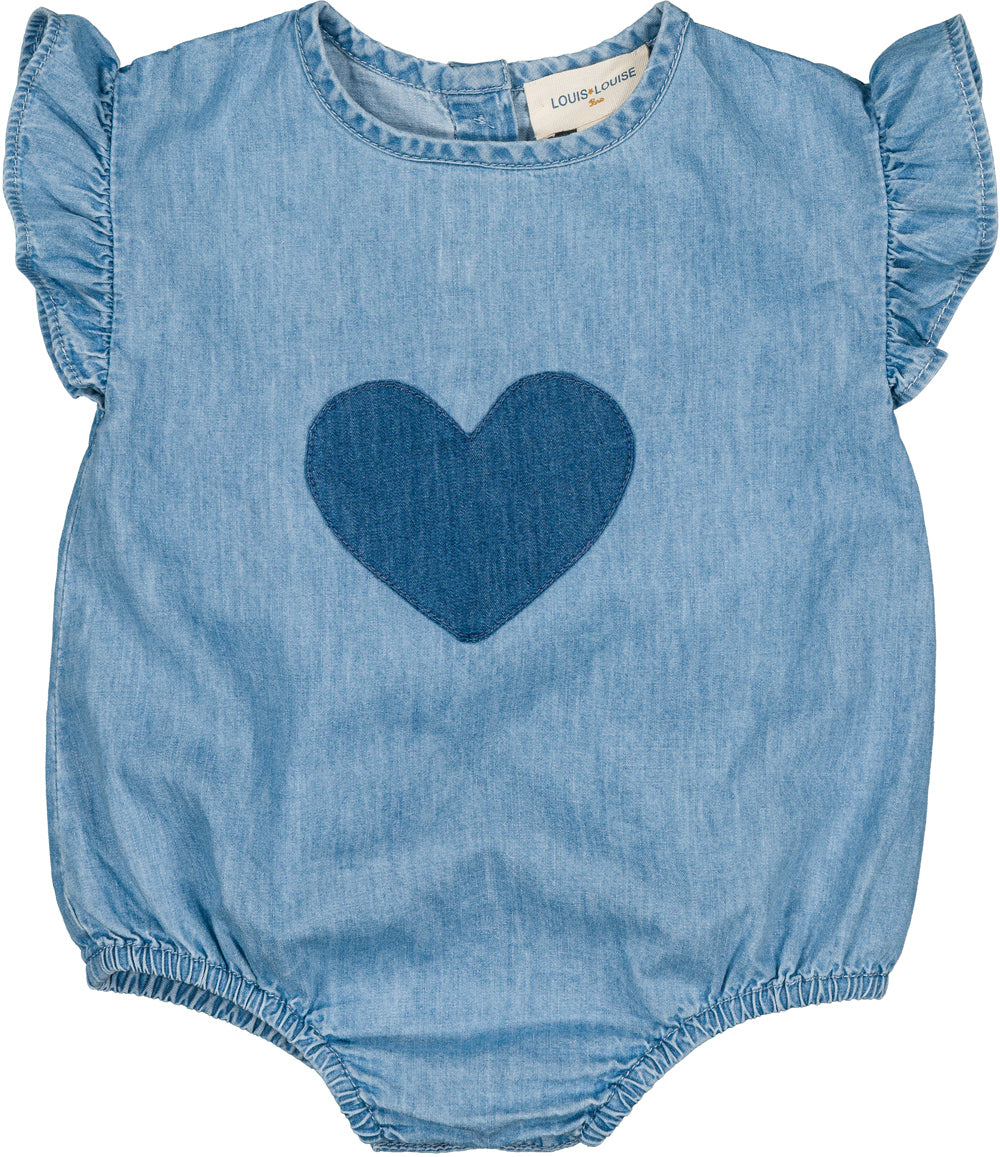 Louis Louise Billie Romper - Denim Blue