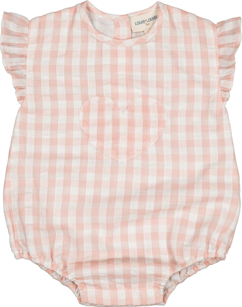 Louis Louise Billie Romper - Gingham Pink