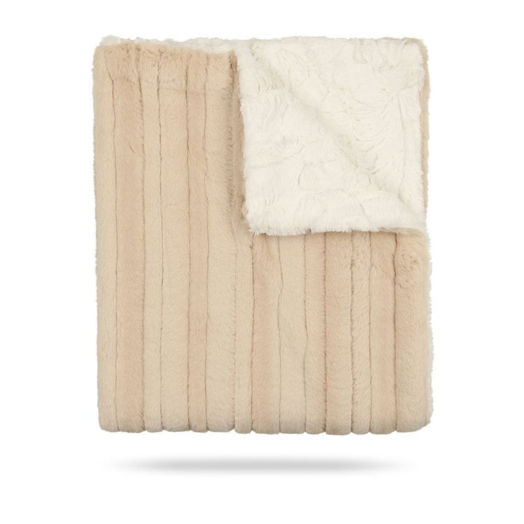 Peluche Lux Fur Latte  Paneled blanket