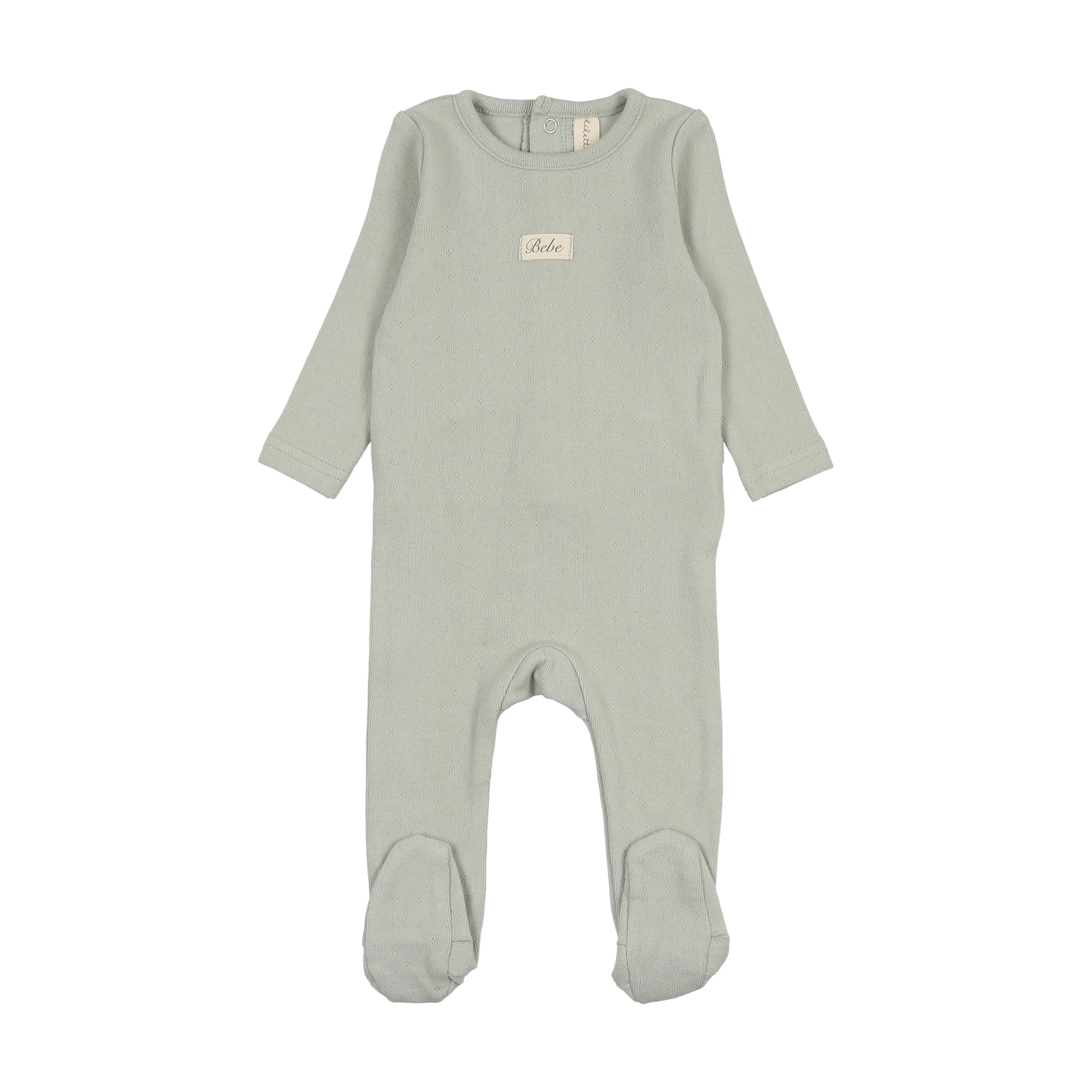 Lilette Pointelle Bebe Footie - Seafoam