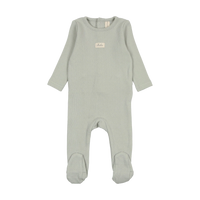 Lilette Pointelle Bebe Footie - Seafoam