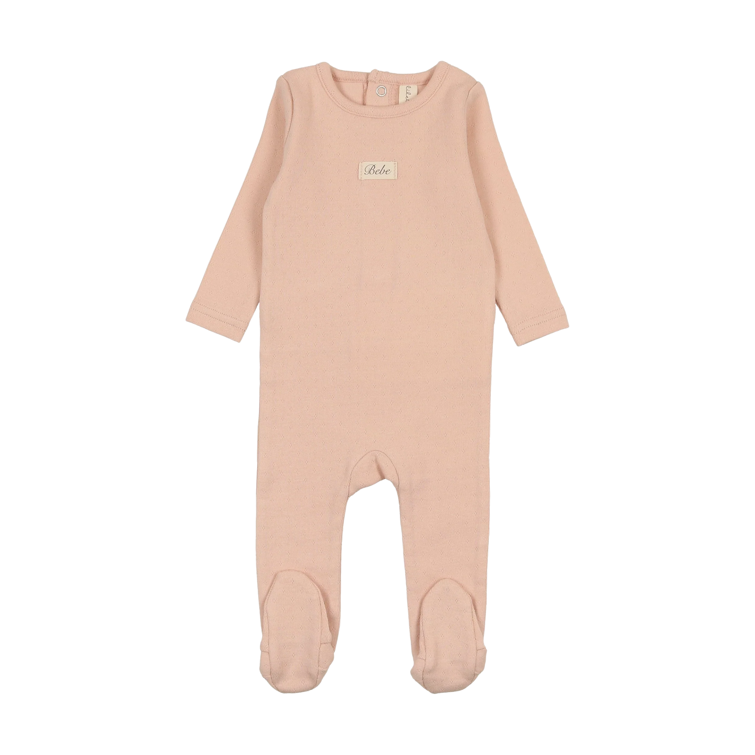 Lilette Pointelle Bebe Footie - Shell Pink