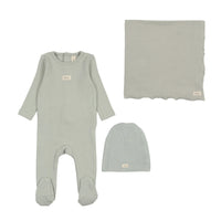 Lilette Pointelle Bebe Layette Set - Seafoam
