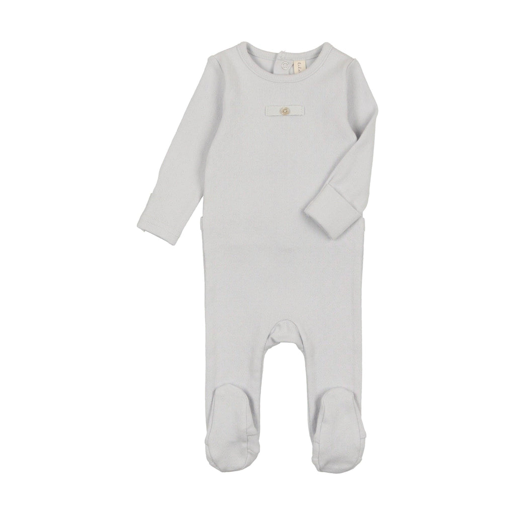 Lilette Pointelle Wrapover Footie & hat – Babys breath layette