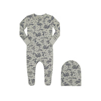 Little Parni Toile footie and Beanie