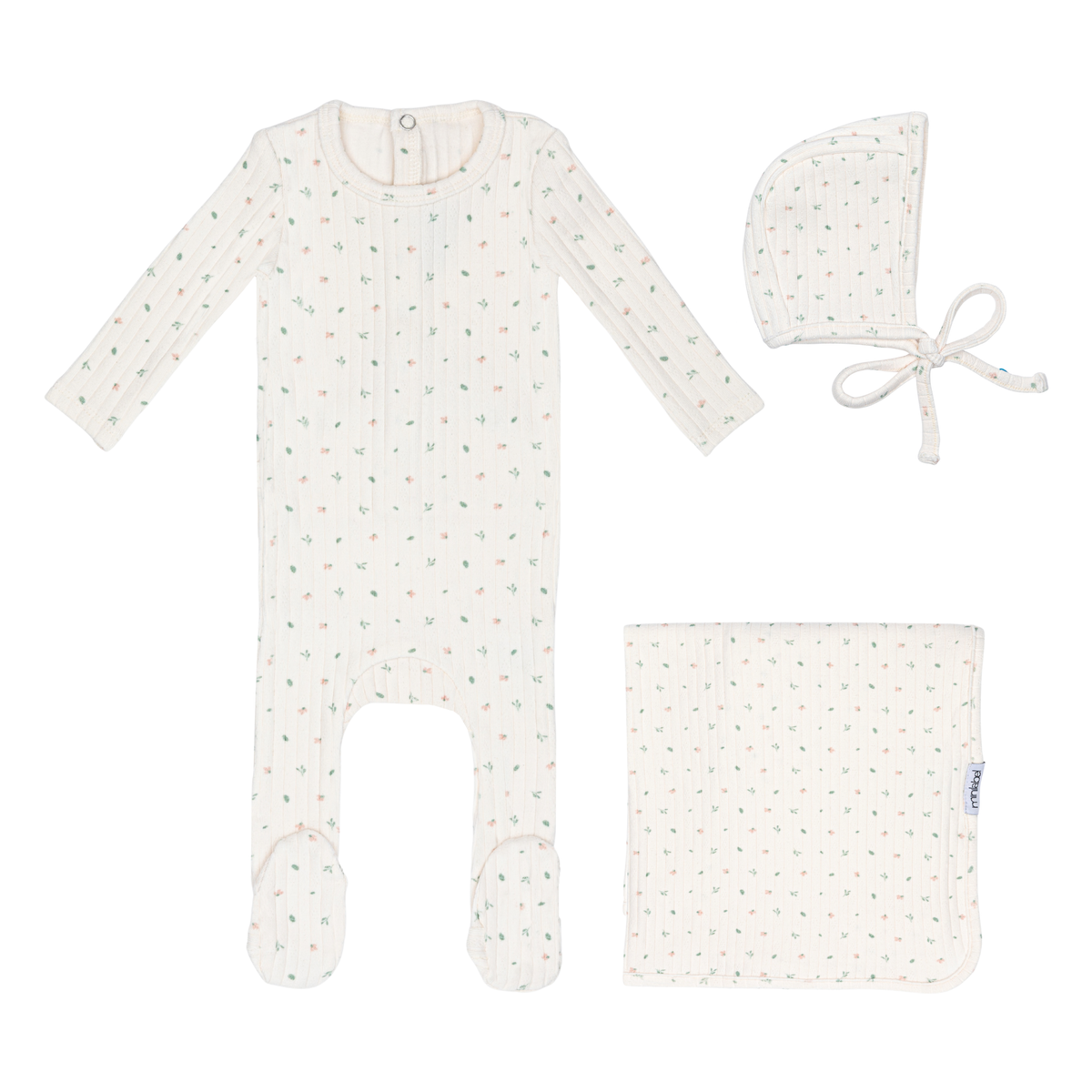 Minilabel Petal Pointelle Floral Layette - Pink