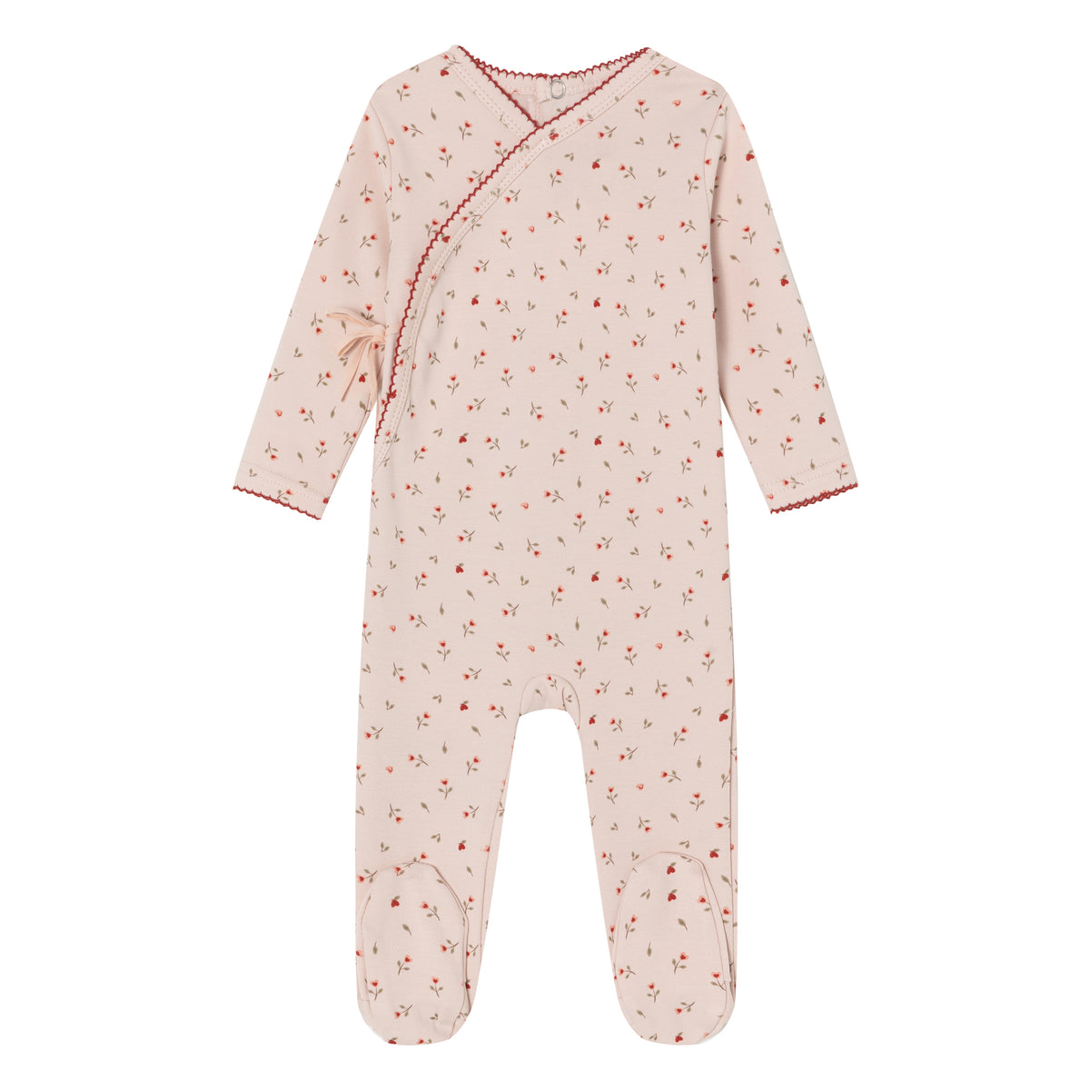 Minilabel Heart Printed Kimono Footie - Pink