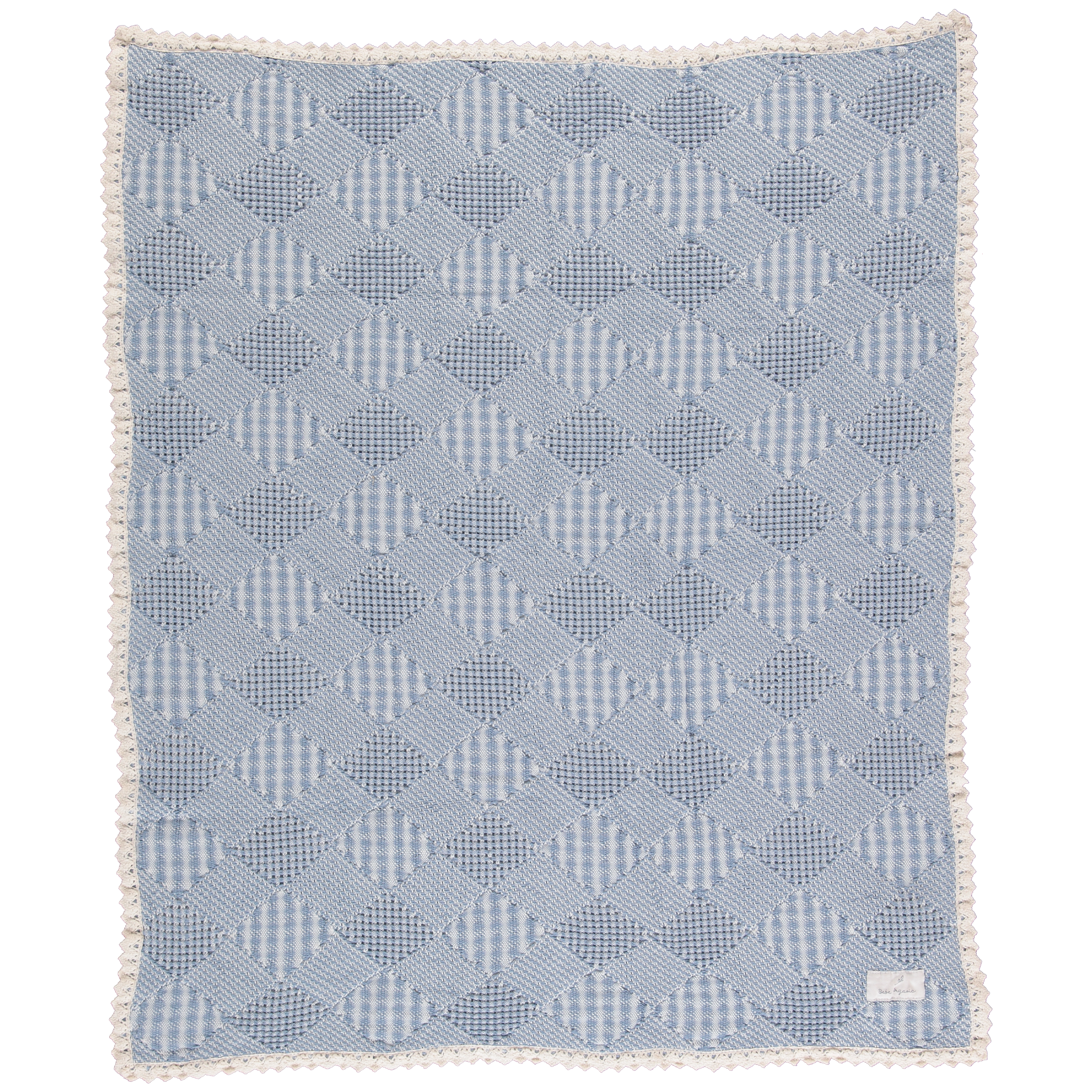 Bebe Organic Plaid Blanket - Blue