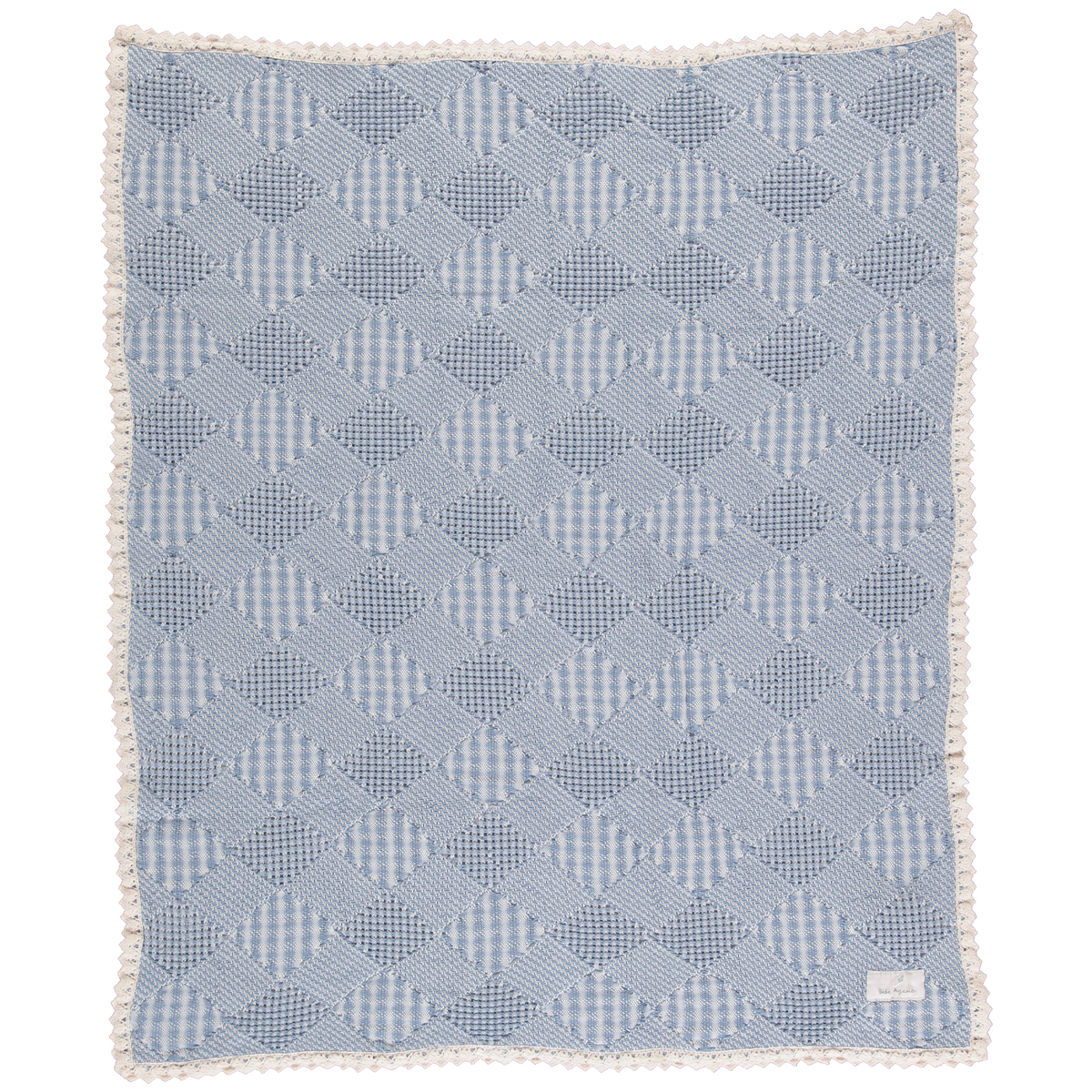 Bebe Organic Plaid Blanket - Blue