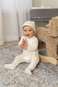 Bee & Dee Pointelle Wheat Layette Set