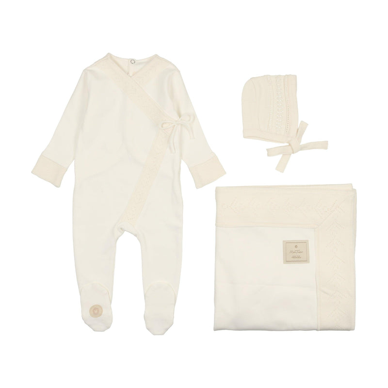 Mon Tresor Pointelle Twist Layette Set