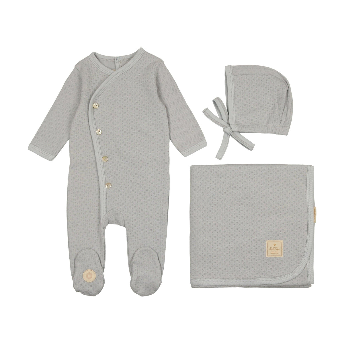 Mon Tresor Posh Pointelle Layette Set