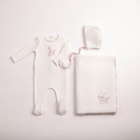 Bee & Dee Rocking Horse Layette Set - Chalk White Girls