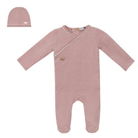 Charlotte & George Star Embossed Footie & Beanie Set