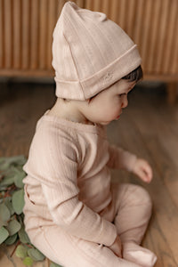 Bebe Bella Pointelle Rocking Horse Wrap Footie & Beanie