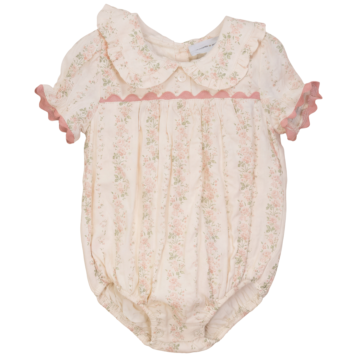 Charlotte & George  Stripe Floral Print Romper