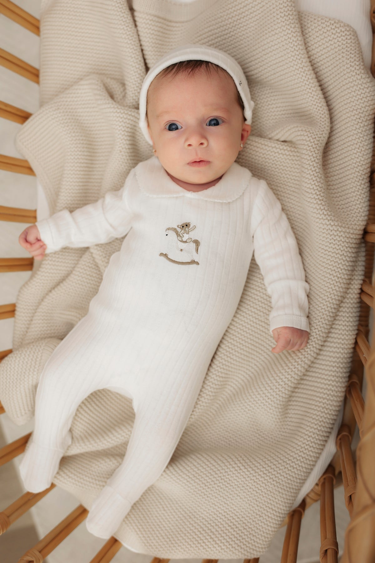 Little Fragile Horse Print Footie & Hat