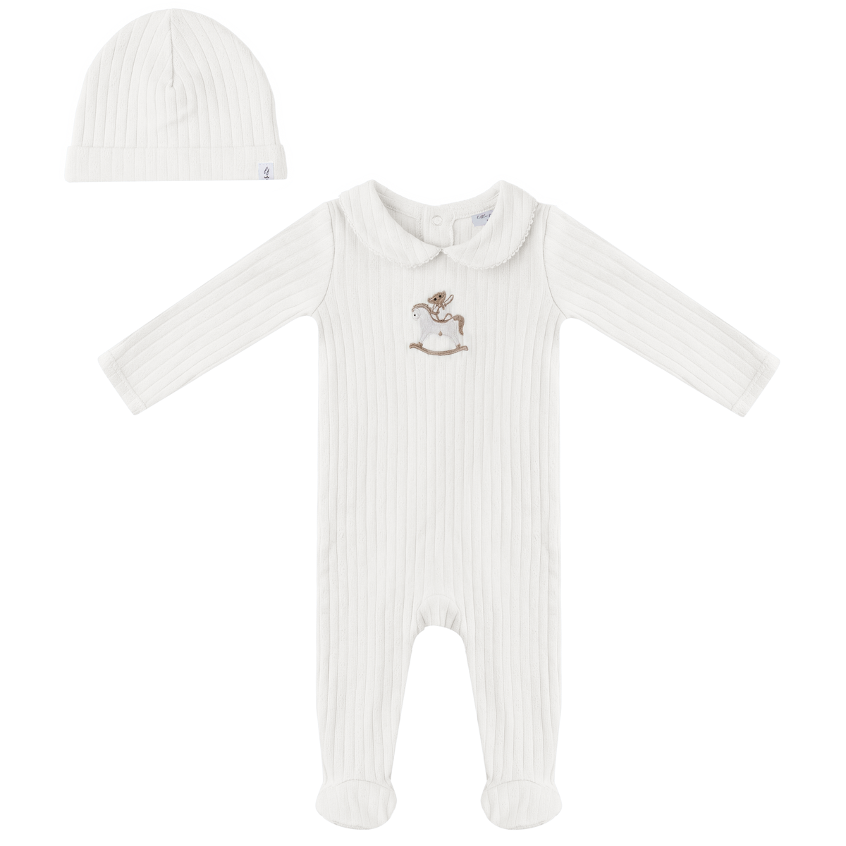 Little Fragile Horse Print Footie & Hat